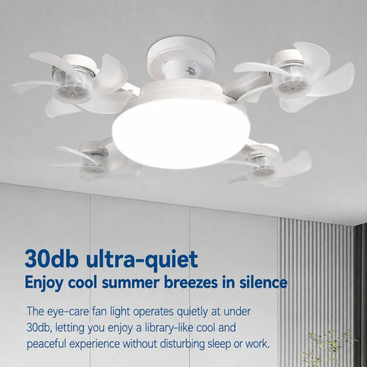 50cm 4-Head E27 Screw Base Ceiling Fan Light High Air Volume Quiet Fan Lamp For Living Room - Image 10