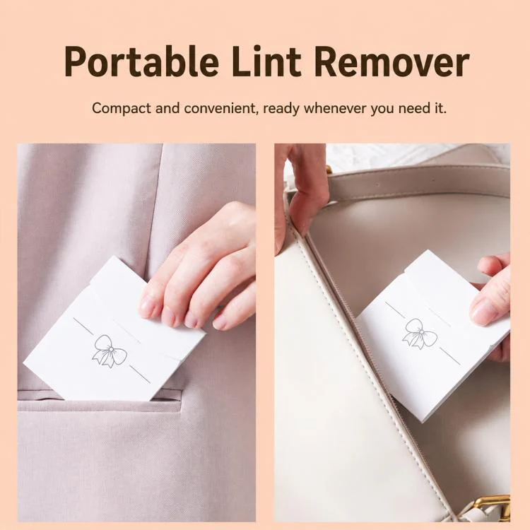 50pcs/Pack 8.5x7.2cm Portable Mini Pocket Disposable Lint Remover Stickers - Image 10