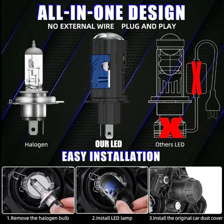 50W Car N13 Direct Plug High Power Projector Headlight(Solenoid Valve Type) - Image 8