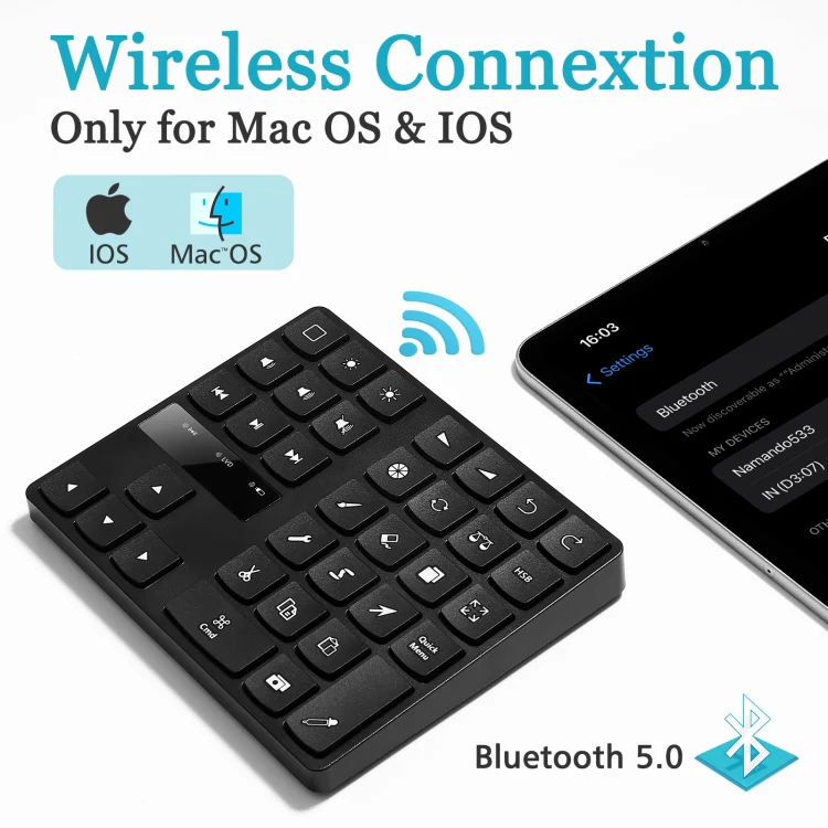 533 Bluetooth 5.0 Painting Keyboard 35 keys Keypad Wireless Digital keyboard(Black) - Image 2