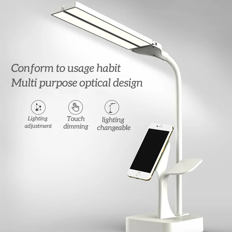 550TD3 Rechargeable USB Double Head Folding Table Lamp(Blue) - Image 4