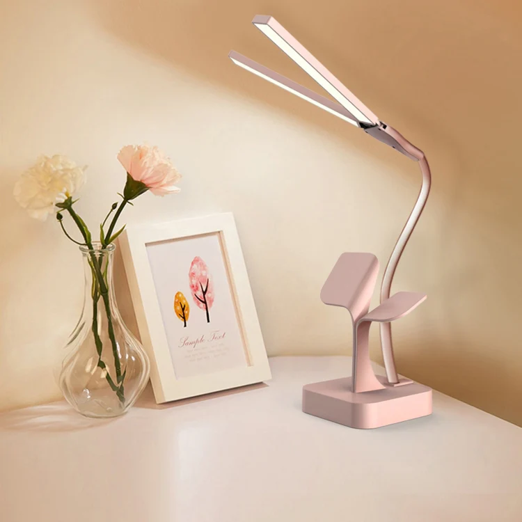 550TD3 Rechargeable USB Double Head Folding Table Lamp(Blue) - Image 8