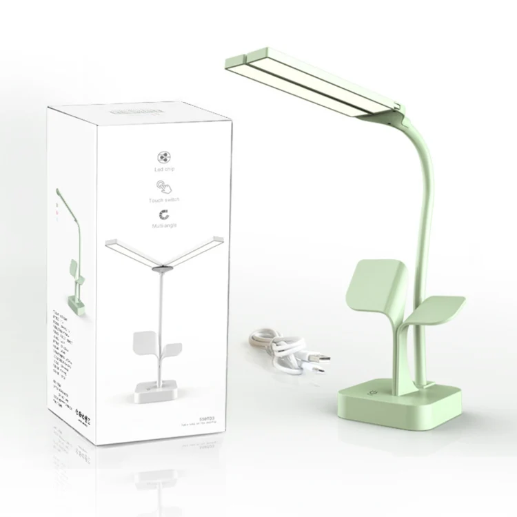 550TD3 Rechargeable USB Double Head Folding Table Lamp(Blue) - Image 9