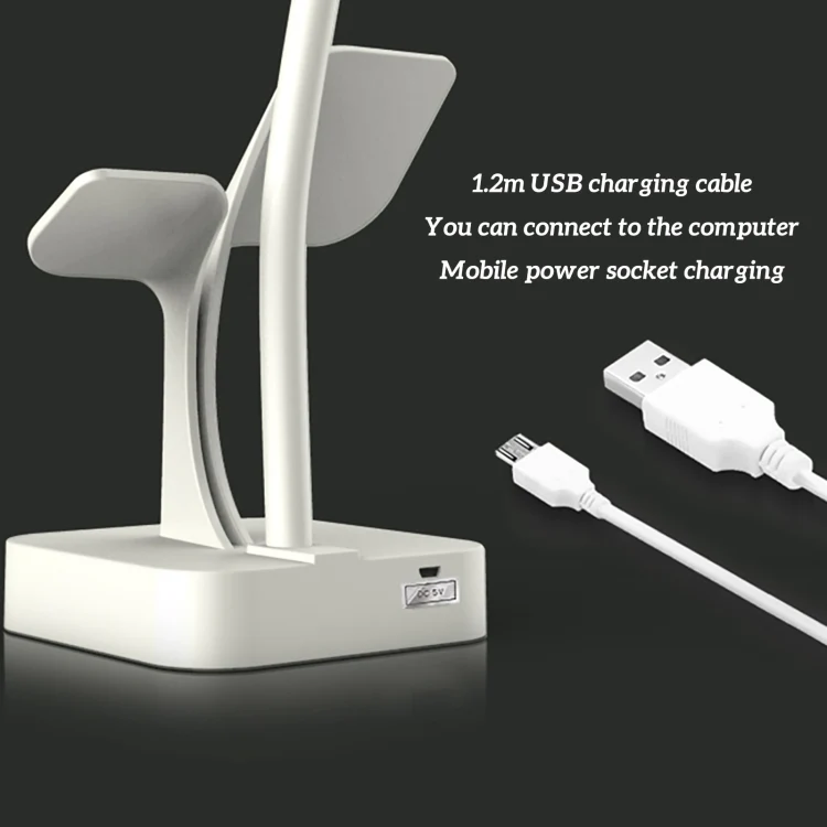 550TD3 Rechargeable USB Double Head Folding Table Lamp(White) - Image 6