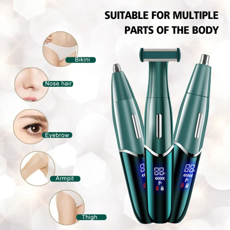 568 USB Electric Shaver Eyebrow Trimmer(Ink Green) - Image 5