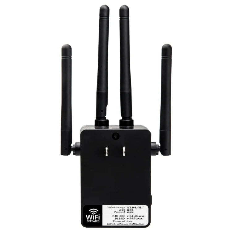 5G/2.4G 1200Mbps WiFi Range Extender WiFi Repeater With 2 Ethernet Ports EU Plug White - Image 4
