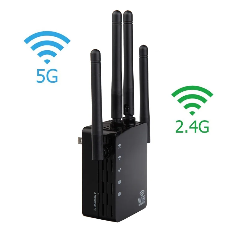 5G/2.4G 1200Mbps WiFi Range Extender WiFi Repeater With 2 Ethernet Ports US Plug White - Image 2