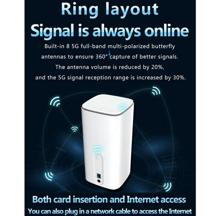 5G CPE Wi-Fi 6 Wireless SIM Card Router Dual-Mode NSA/SA High-Speed Gigabit Single-Port LTE Router, EU Plug(Asia-Pacific Version) - Image 7