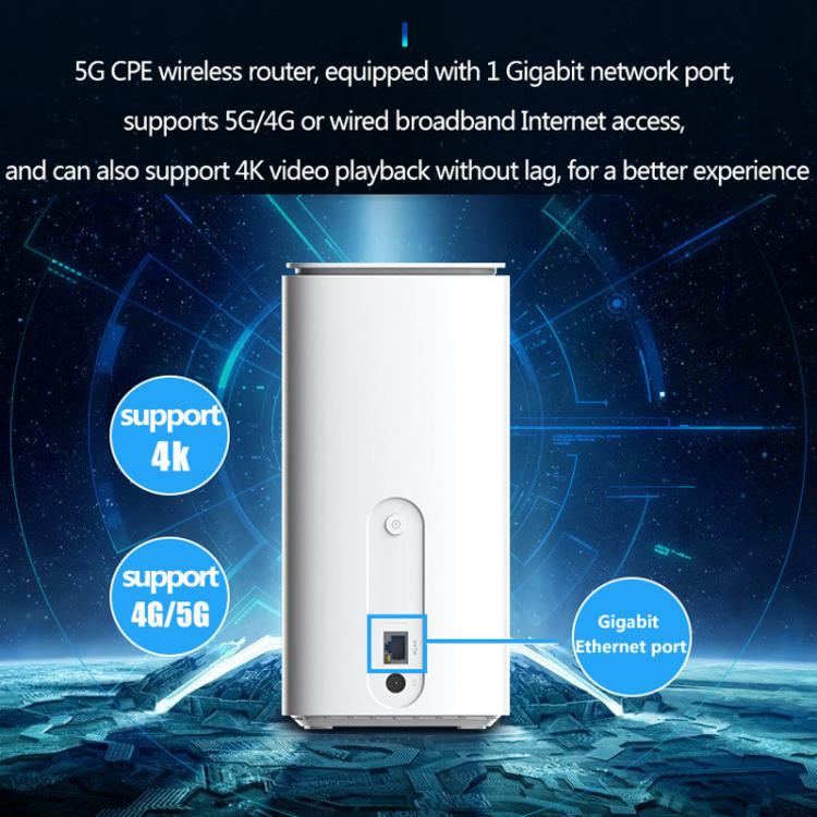 5G CPE Wi-Fi 6 Wireless SIM Card Router Dual-Mode NSA/SA High-Speed Gigabit Single-Port LTE Router, EU Plug(Asia-Pacific Version) - Image 8