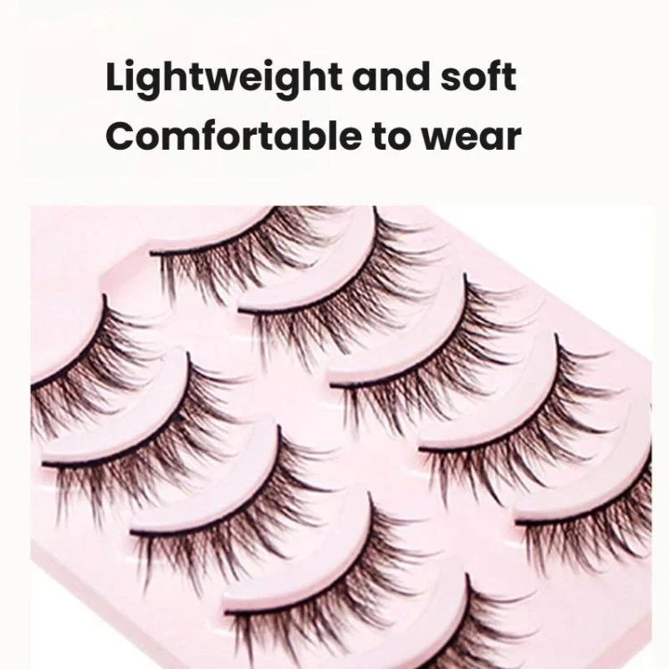 5pair /Set Natural Everyday Makeup One-Piece Eyelashes, Spec: QF75 - Image 5