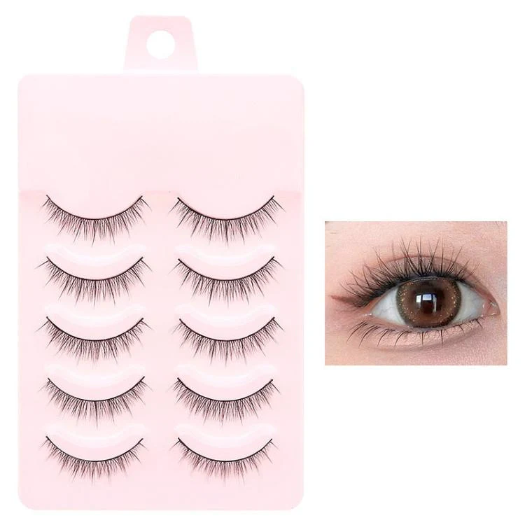 5pair /Set Natural Everyday Makeup One-Piece Eyelashes, Spec: W01