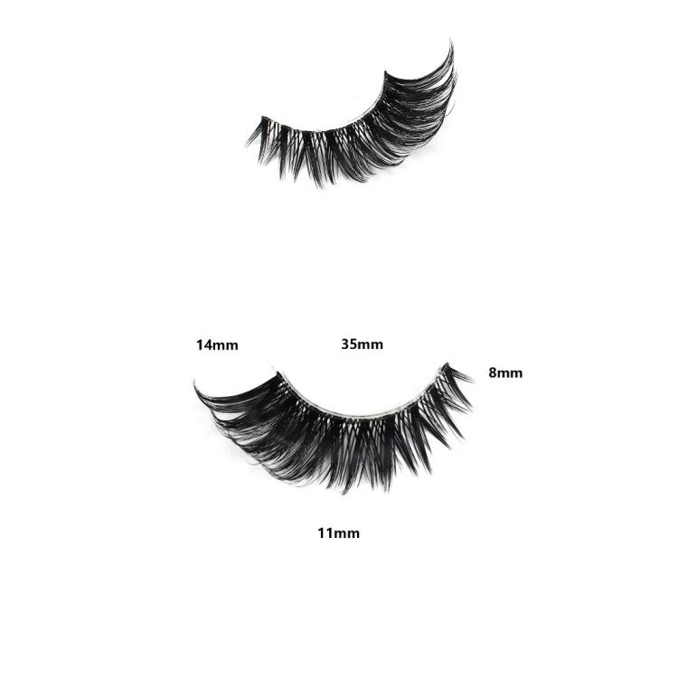 5pair /Set Pink Fox Full-Length Fox-Eye Cat-Eye False Eyelashes Voluminous Curled Realistic Fox-Style Lashes(KY02) - Image 4