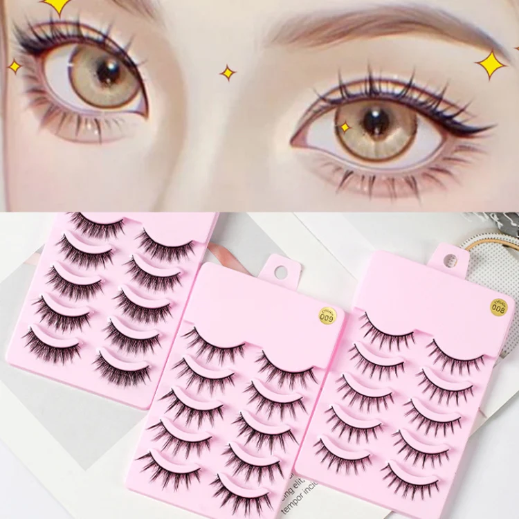 5pairs / Set Little Devil Natural Portable Single Cluster Manga Imitation Eyelashes, Model: 007 - Image 5