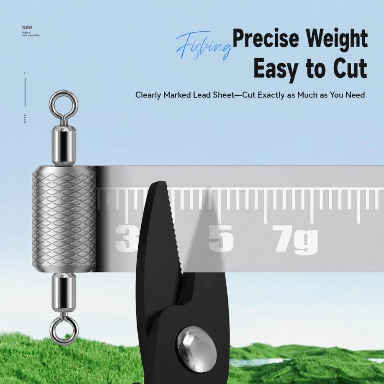 5pcs Dual Loop Embossed Scale Integrated Fishing Lead Sinker, Weight:10g - Image 5
