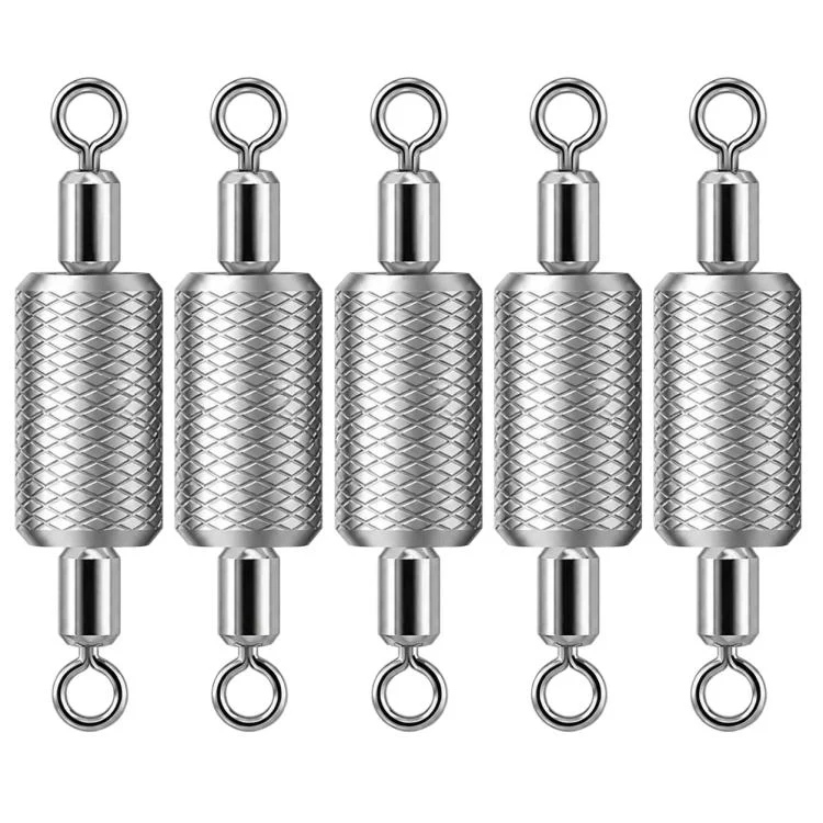 5pcs Dual Loop Embossed Scale Integrated Fishing Lead Sinker, Weight:6.0g