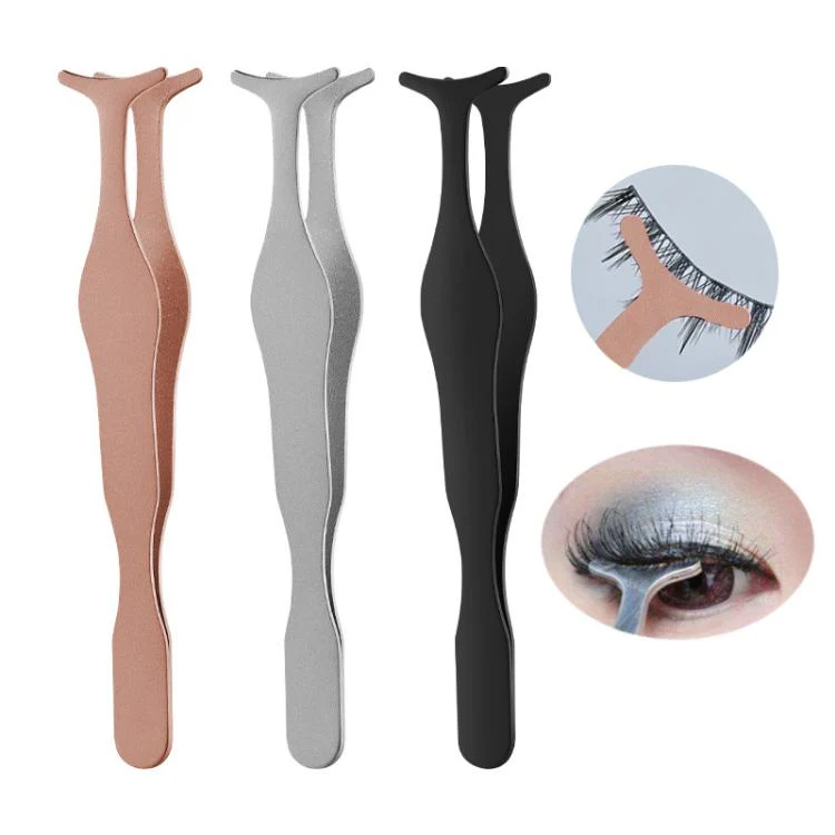 5pcs False Eyelash Aid Extension Tool Seahorse Clip, Spec: Bagged(Silver) - Image 2