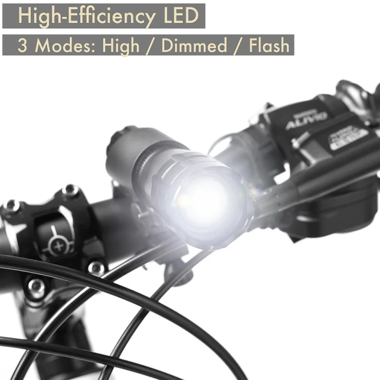 5W Mountain Bike Headlight Charging Zoom Glare Waterproof Flashlight Set (Set Two) - Image 4