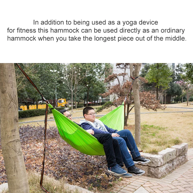 6 Handles Bodybuilding Handstand Inelasticity Aerial Yoga Hammock(Orange) - Image 10