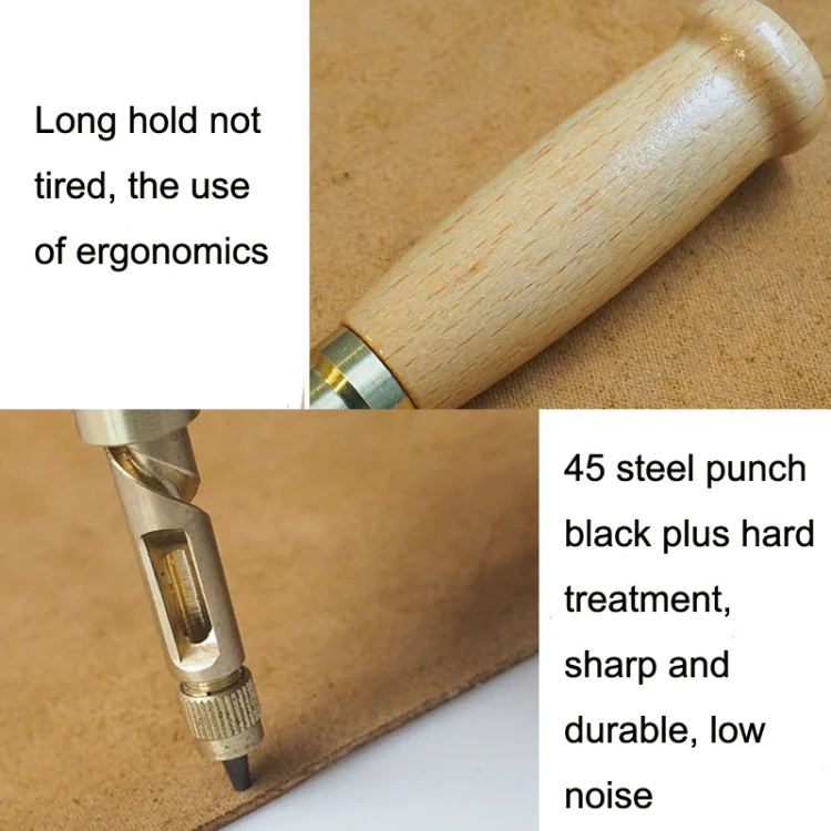 6 In 1 Automatic Belt Punch Punching Multi-scalp Anechoic Belt Punch(Black) - Image 4