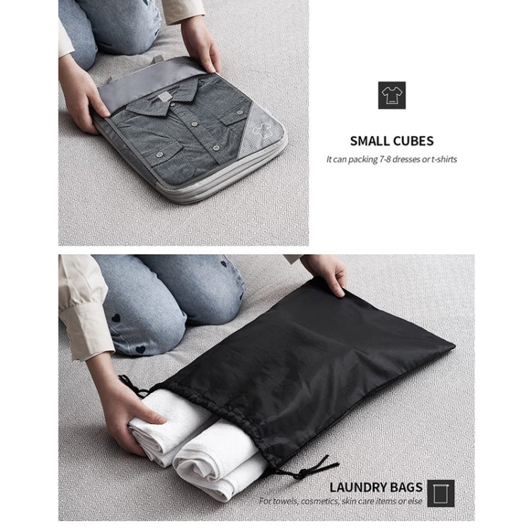 6 In 1 Compression Mesh Travel Cubes Clothes Underwear Packing Bags(Gray) - Image 8