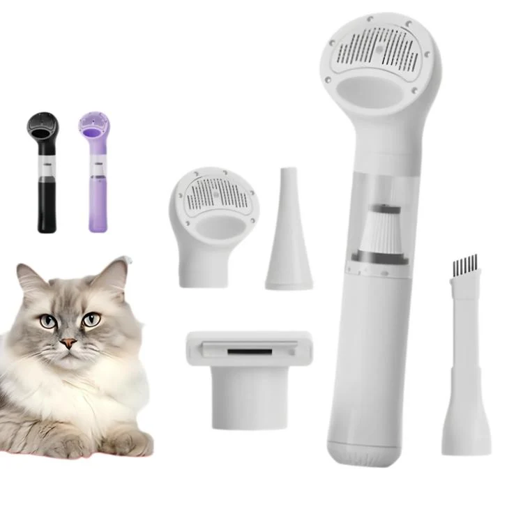 6-in-1 Cordless Pet Hair Vacuum Cleaner & Grooming Kit Strong Suction Handheld Car Vacuum(Purple) - Image 2