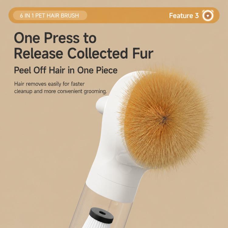 6-in-1 Cordless Pet Hair Vacuum Cleaner & Grooming Kit Strong Suction Handheld Car Vacuum(Purple) - Image 6
