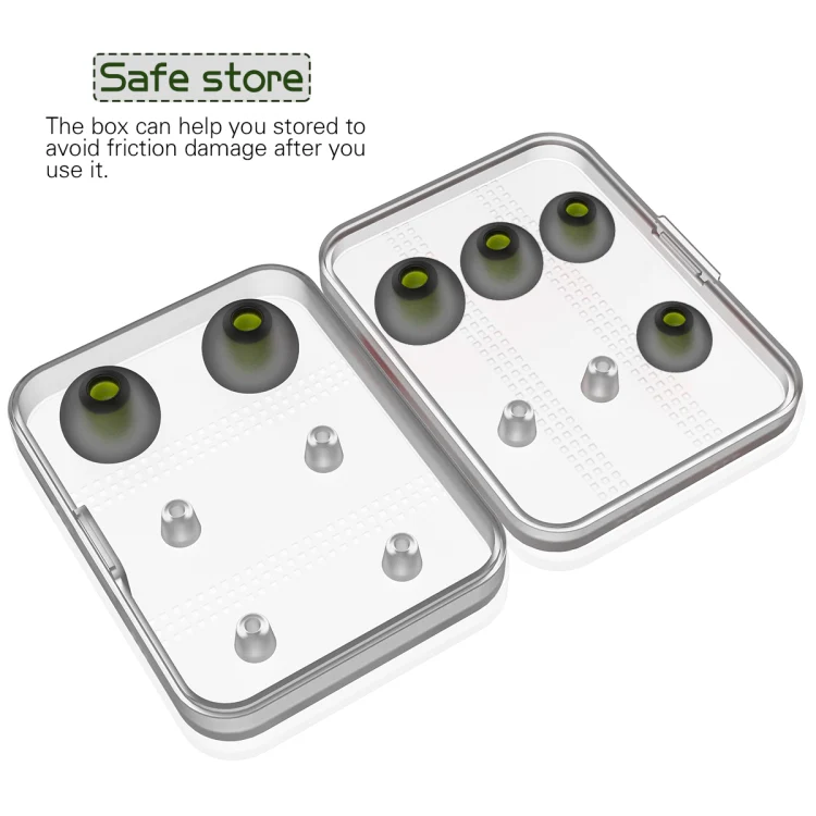 6 Pairs New Bee NB-M1 In-ear Silicone Ear Caps with Storage Box, Suitable for 5mm-7mm Earphone Plugs - Image 6