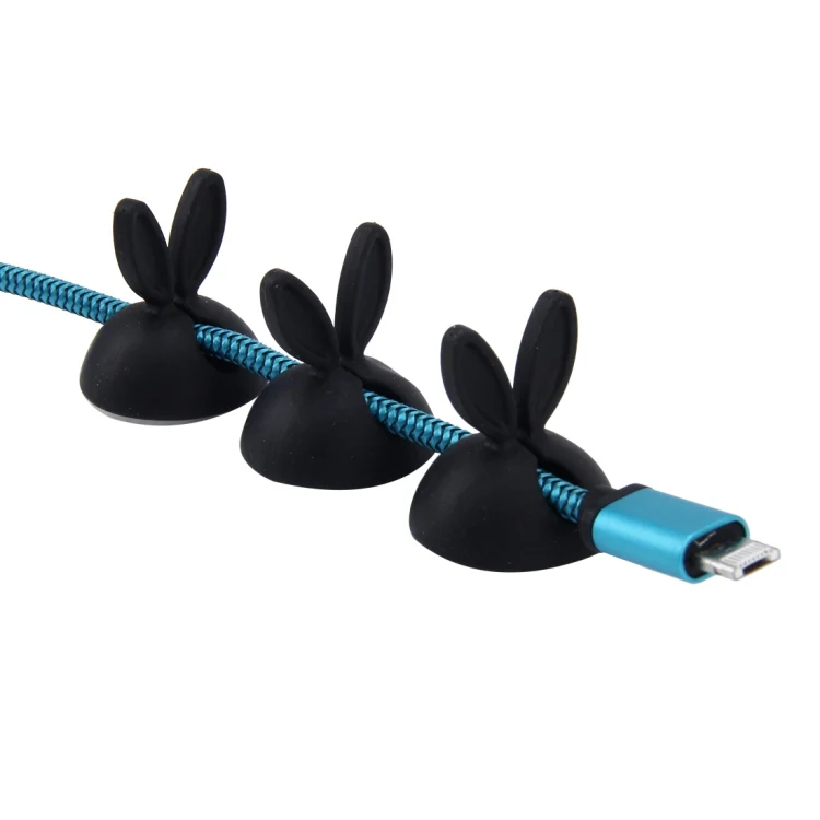 6 PCS CC-941 Rabbit Shape Single Hole Cable Clips Holder, Cable Management System and Cord Organizer Solution - Image 4