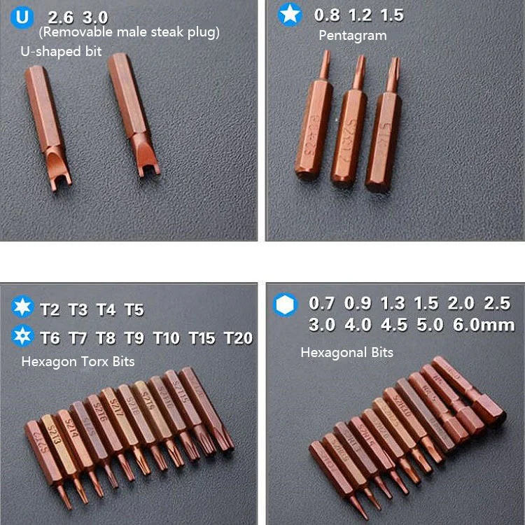 60 in 1 S2 Mobile Phone Notebook Computer Disassembly Tool Repair Phillips Screwdriver(Black) - Image 11