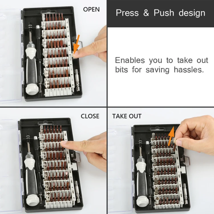 60 in 1 S2 Mobile Phone Notebook Computer Disassembly Tool Repair Phillips Screwdriver(Black) - Image 9