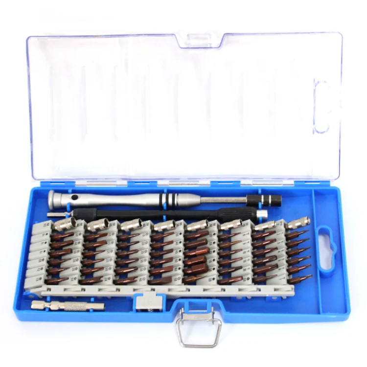 60 in 1 S2 Tool Steel Precision Screwdriver Nutdriver Bit Repair Tools Kit(Blue) - Image 2