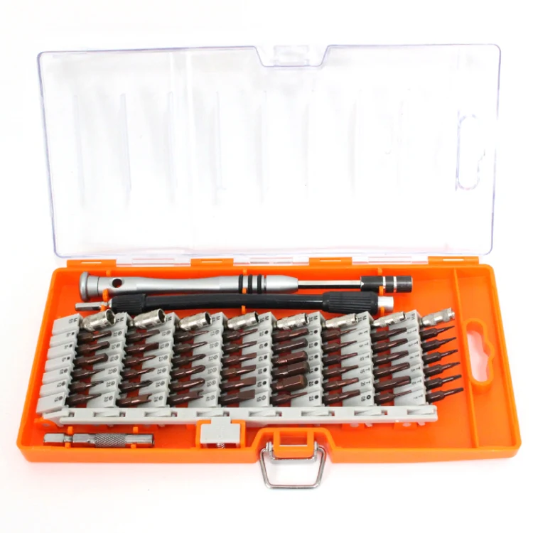 60 in 1 S2 Tool Steel Precision Screwdriver Nutdriver Bit Repair Tools Kit(Orange) - Image 2