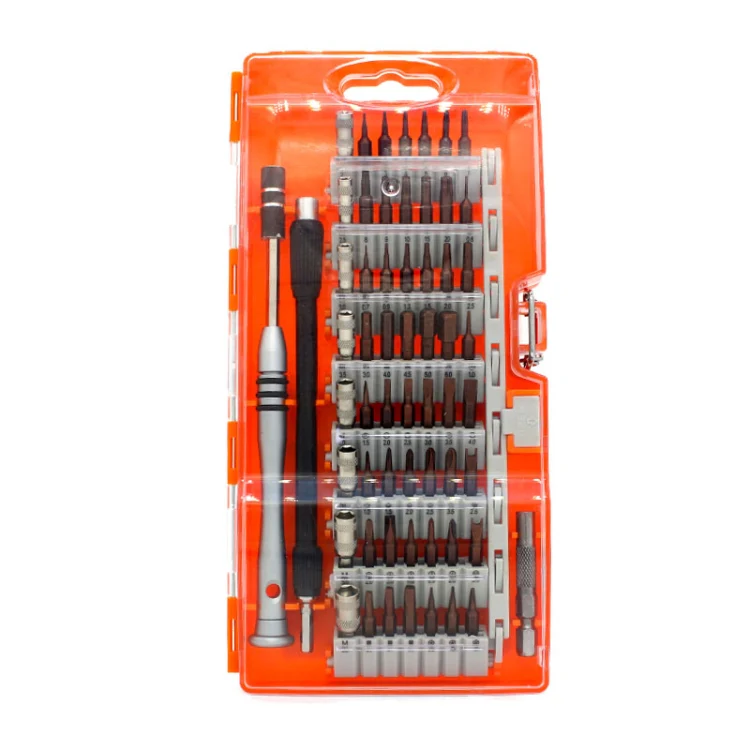 60 in 1 S2 Tool Steel Precision Screwdriver Nutdriver Bit Repair Tools Kit(Orange) - Image 3