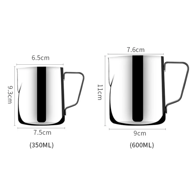600ml Inner Scale Pull Flower Cup Stainless Steel Milk Foam Cup Coffee Utensils - Image 5