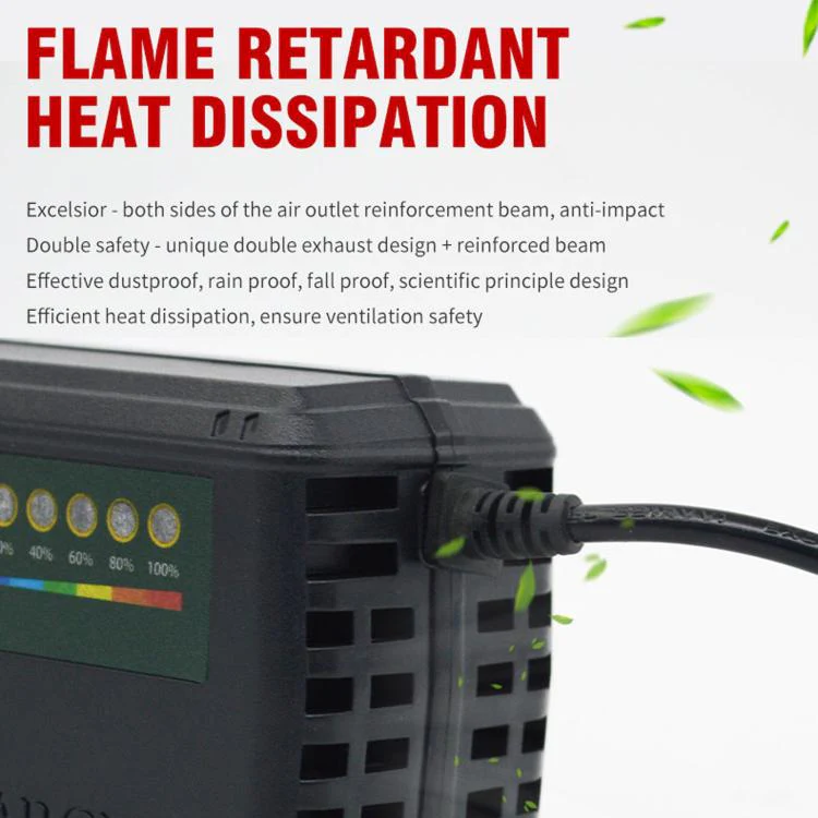 60V 30-35AH Auto Shut-Off Battery Charger For Electric Scooter & E-Bike EU Plug - Image 5