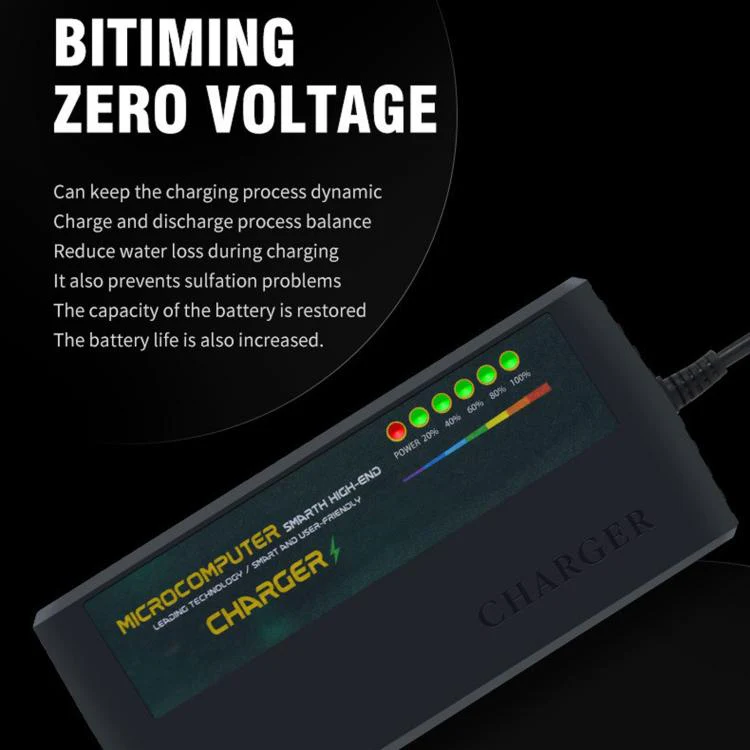 60V 50-52AH Auto Shut-Off Battery Charger For Electric Scooter & E-Bike EU Plug - Image 3