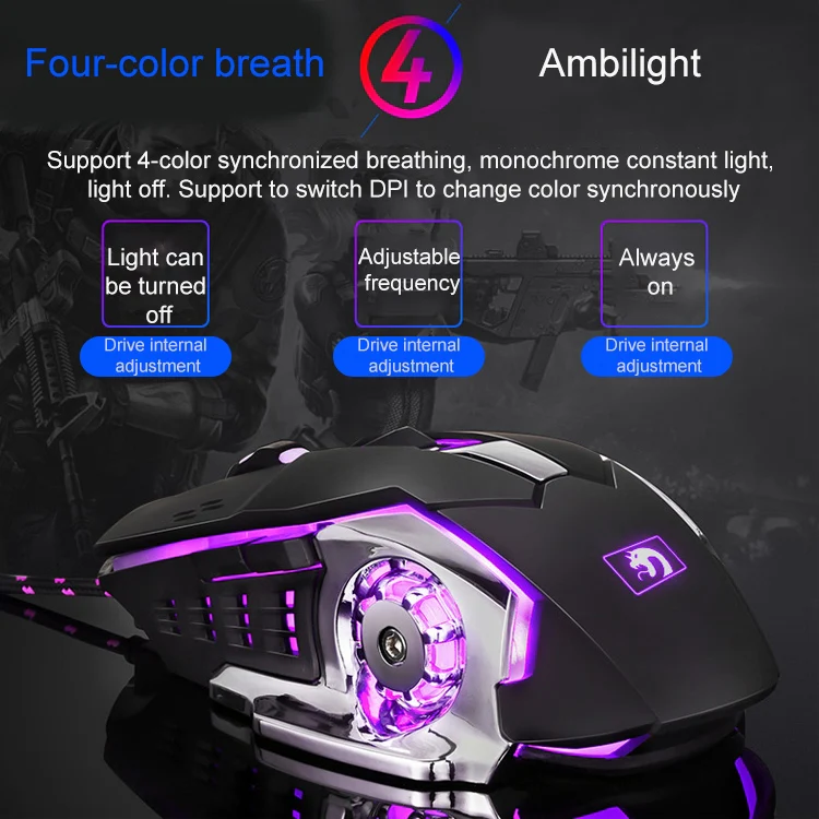 618 Internet Cafe Game Manipulator Keyboard and Mouse Set, Cable Length: 1.6m(Black) - Image 12