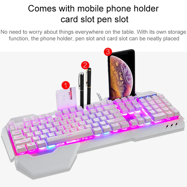 618 Internet Cafe Game Manipulator Keyboard and Mouse Set, Cable Length: 1.6m(Black) - Image 3