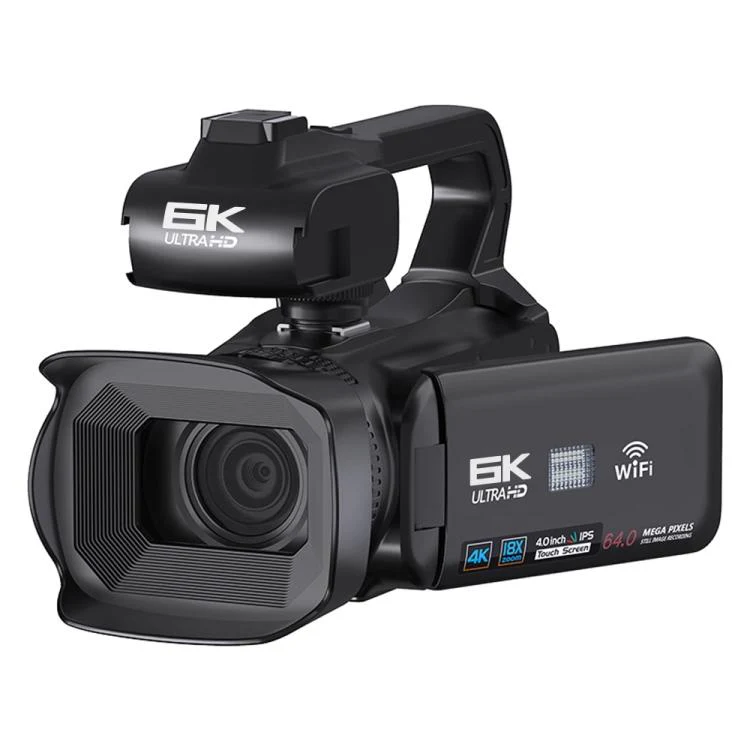 64MP 6K 18X Digital Zoom Ultra HD Video Camera With 4-Inch Touch Screen Camcorder 16G