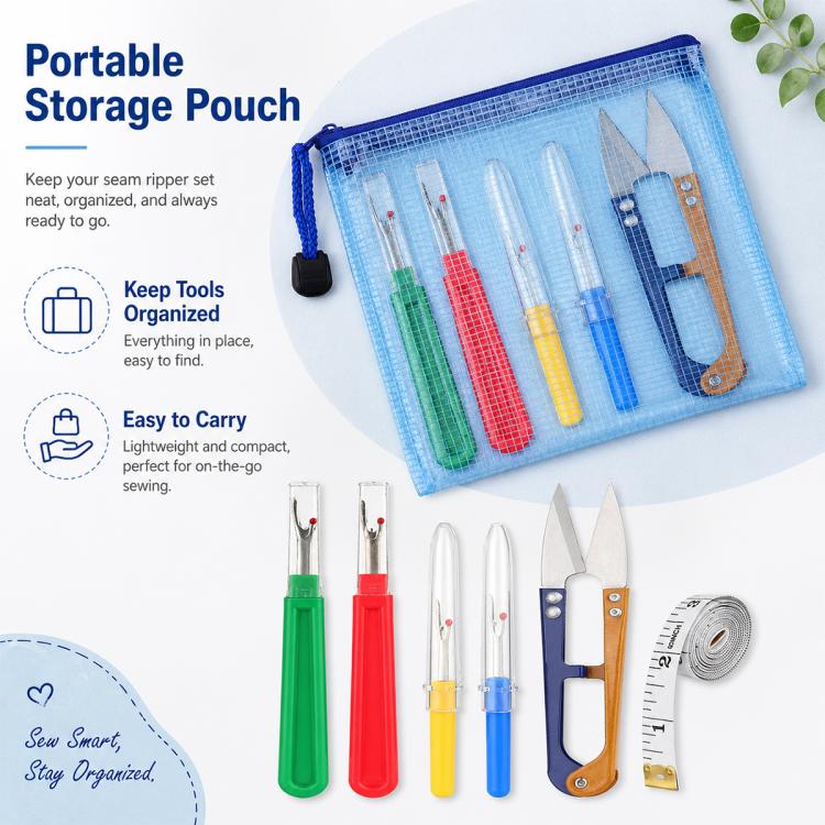 6pcs / Set DIY Sewing Seam Ripper Kit Thread Seam Remover - Image 5