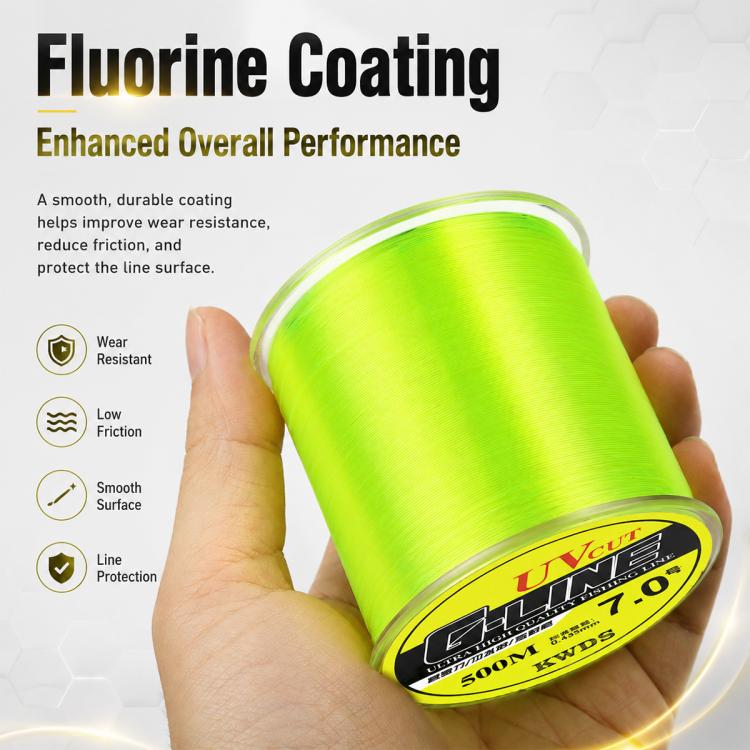7.0# 500m High Strength Nylon Monofilament Fishing Main Line(Orange) - Image 5