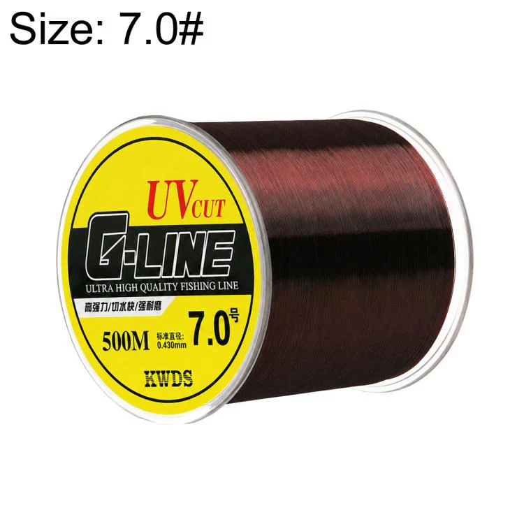 7.0# 500m High Strength Nylon Monofilament Fishing Main Line(Wine Red)