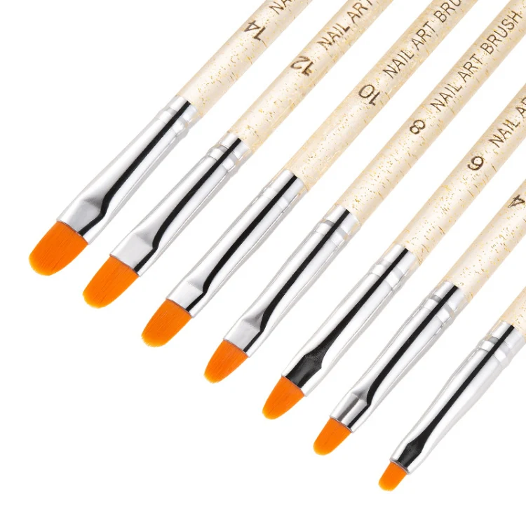 7 In 1 Phototherapy Pen Round Head Line Pen Transparent Rod Painted Pen Drawing Pen Nail Art Brush Tool(Silver Power) - Image 3
