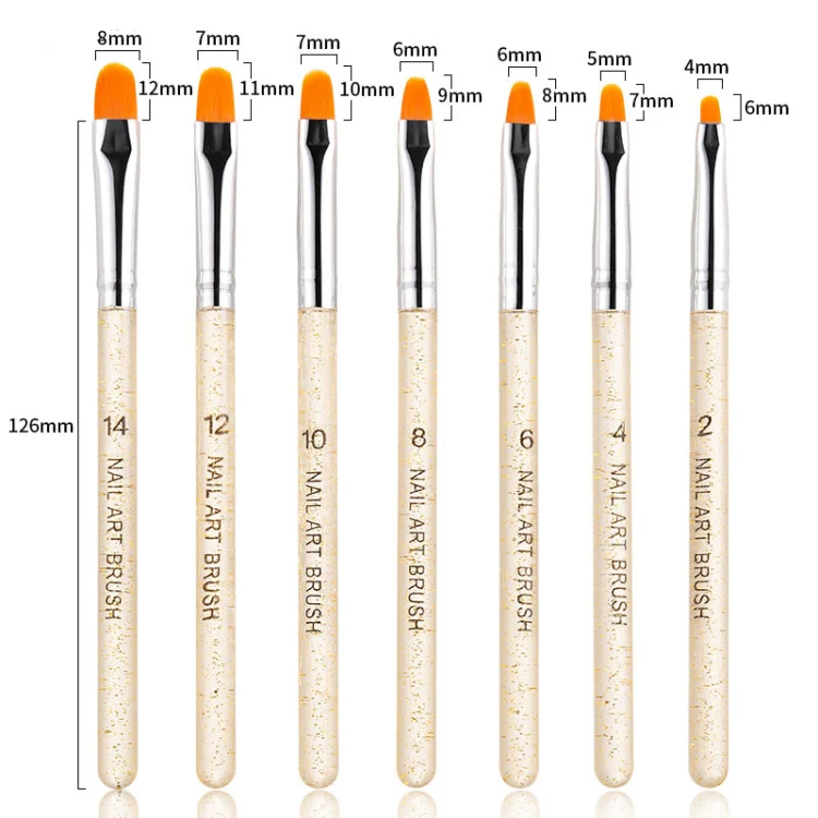 7 In 1 Phototherapy Pen Round Head Line Pen Transparent Rod Painted Pen Drawing Pen Nail Art Brush Tool(Silver Power) - Image 5