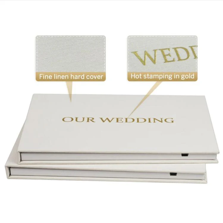 7 Inch IPS Display Multifunctional Commercial Wedding Video Invitation Linen Bound Video Album, Style: Always Forever - Image 4