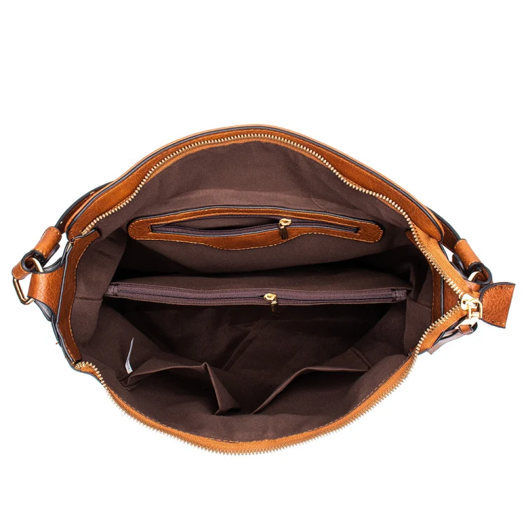 7871 Large Capacity Adjustable Leather Tote Bag Multi-compartment Shoulder Bag, Color: Blue - Image 5
