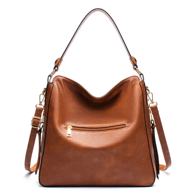 7871 Large Capacity Adjustable Leather Tote Bag Multi-compartment Shoulder Bag, Color: Purple Red - Image 4