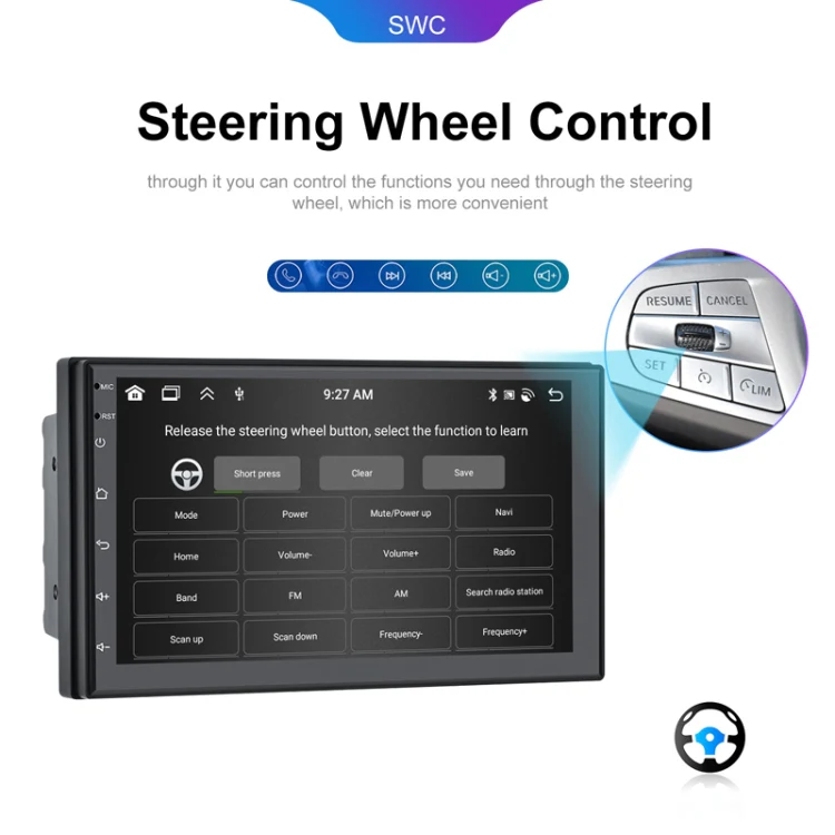 7inch Android 13.0 Dual Butt Universal Wireless Carplay Car Navigation Center Control All-In-One Monitor(Standard+AHD Camera) - Image 6