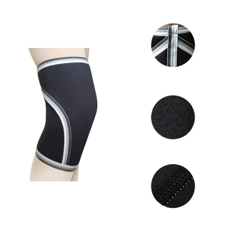 7mm SCR Neoprene Rubber Weightlifting Knee Pads Outdoor Sports Protector, Size:XXL(Blue) - Image 3