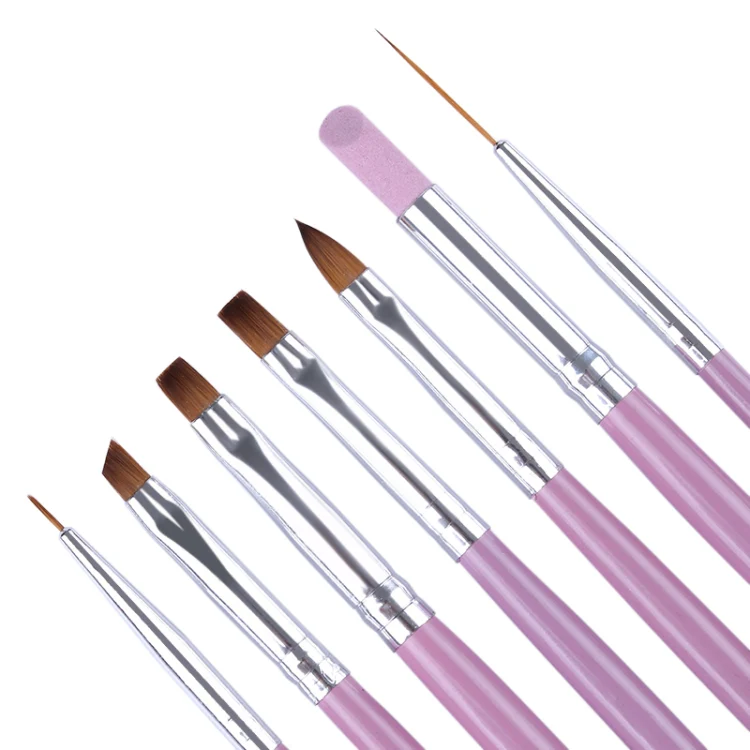 7pcs /Set Nail Painting Stretcher Brush Sculpting And Sharpening Pen Manicure Tool